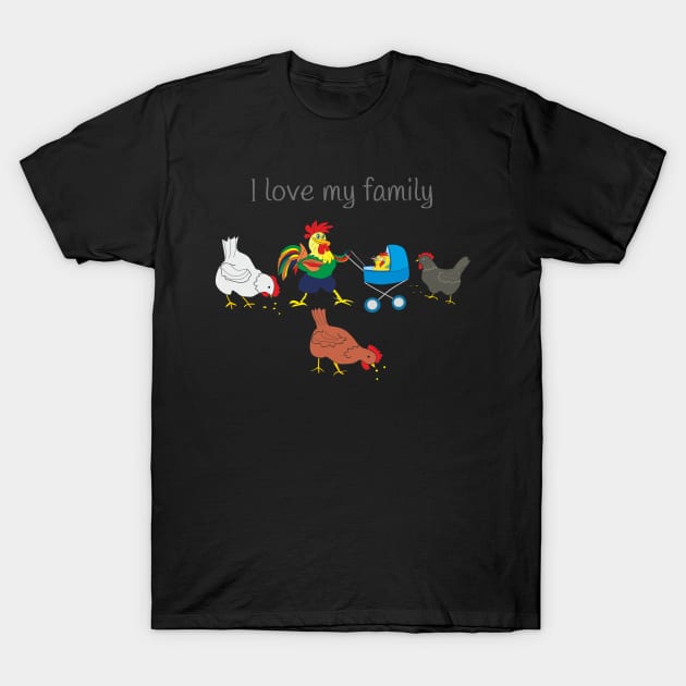 I love my family T-Shirt by Alekvik